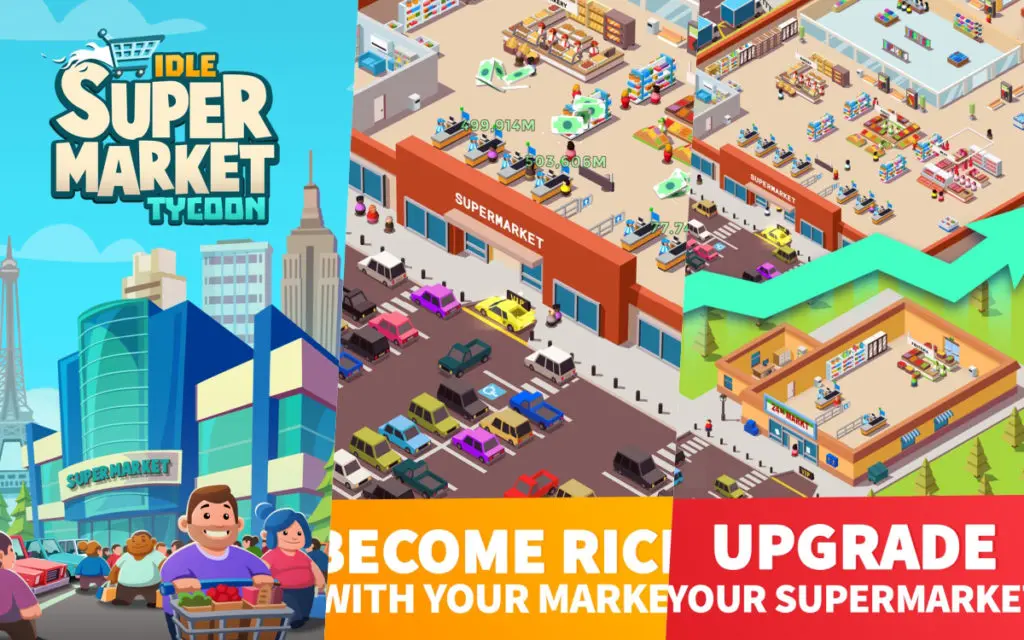 Ảnh chụp gameplay của Idle Supermarket Tycoon trên Mobile.