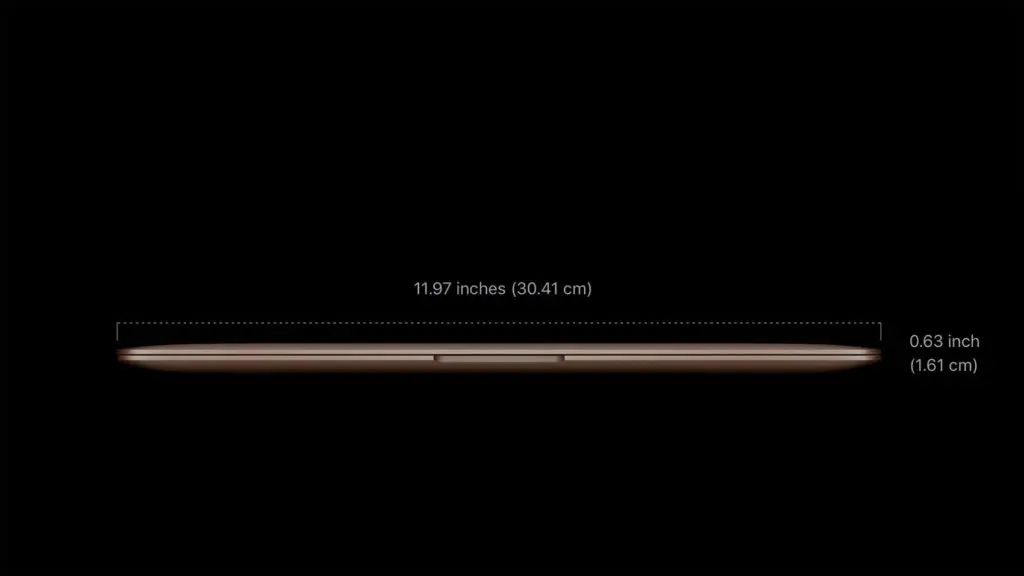 Kích thước của MacBook Air (M1, 2020)