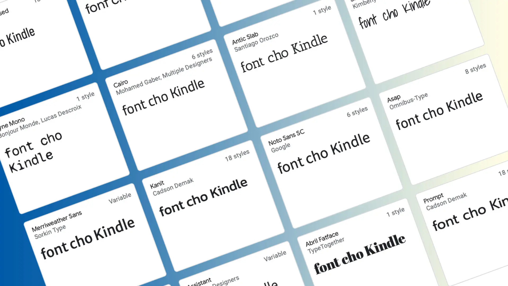 Kindle Fonts