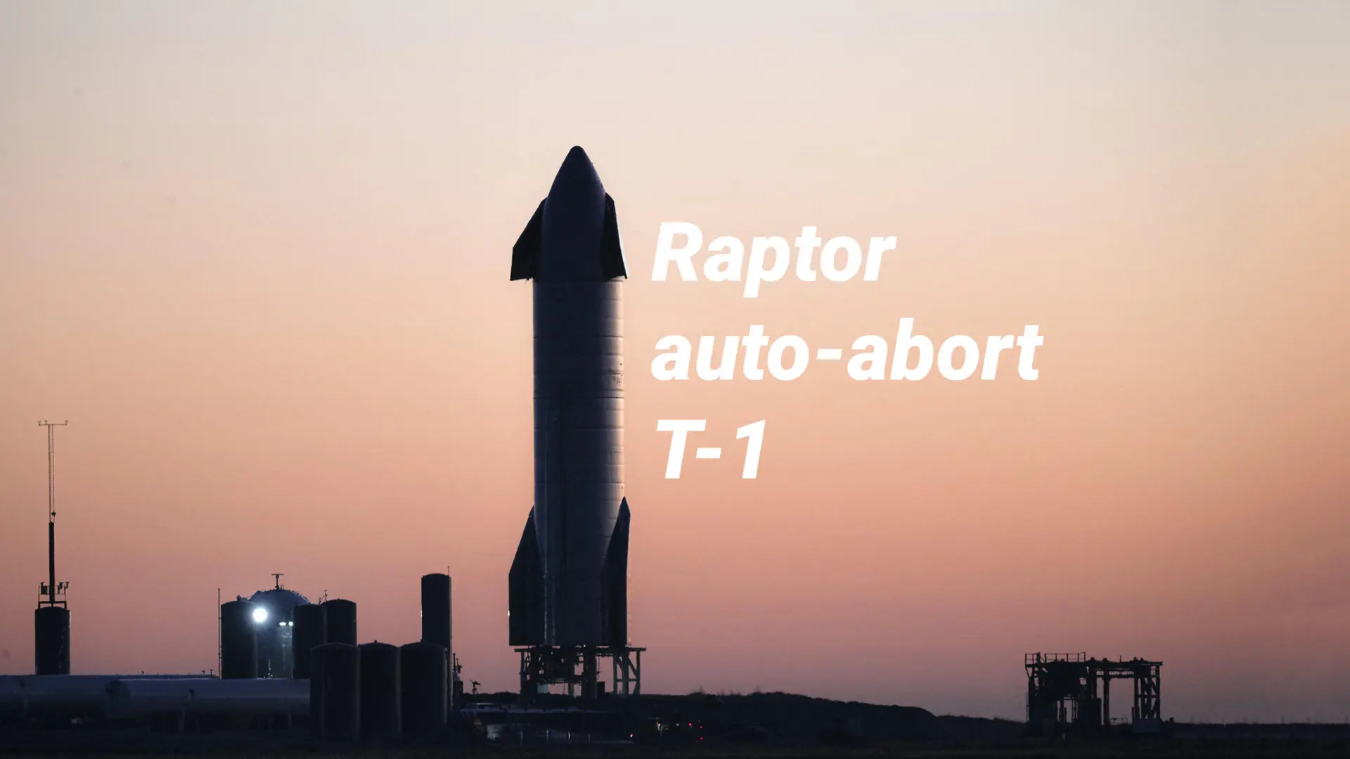 Raptor engine auto-abort at T-1 second