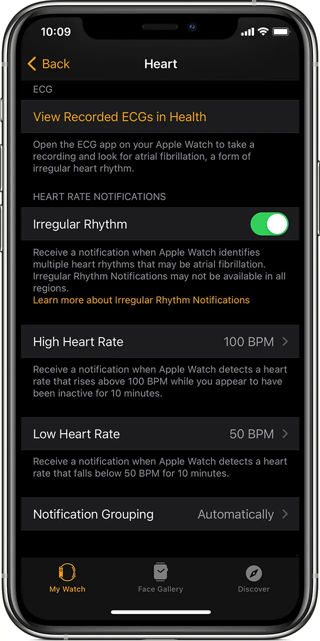 Cardio Fitness Notifications