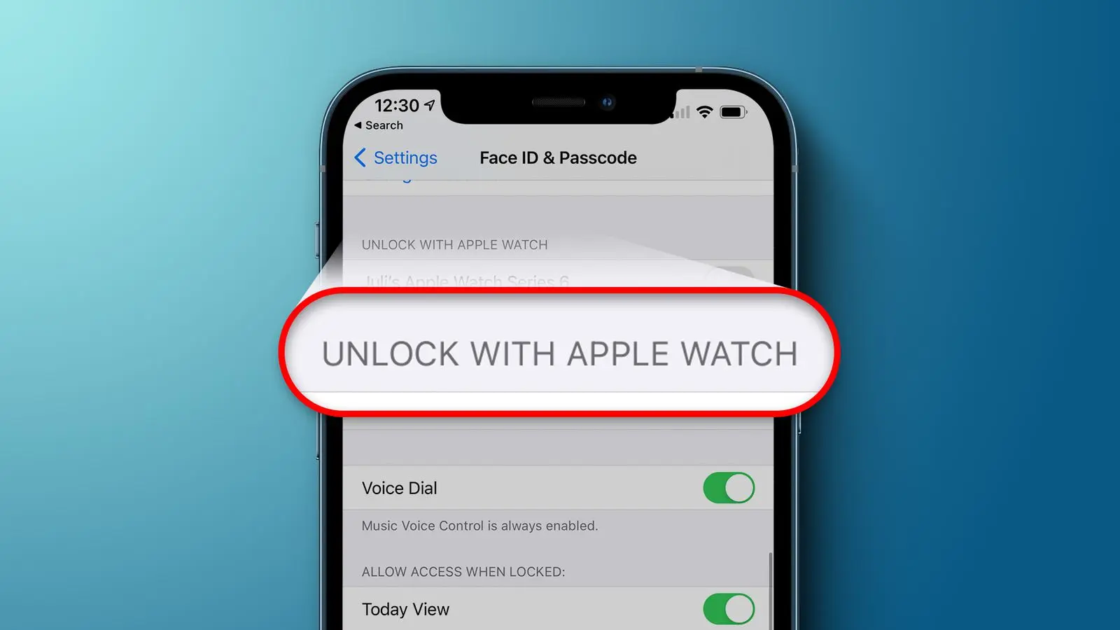 Cách bật tính năng Unlock With Apple Watch trên iOS 14.5