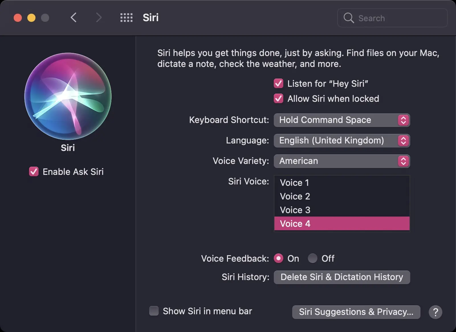 Cách thay đổi giọng nói cho Siri trên macOS Big Sur 11.3