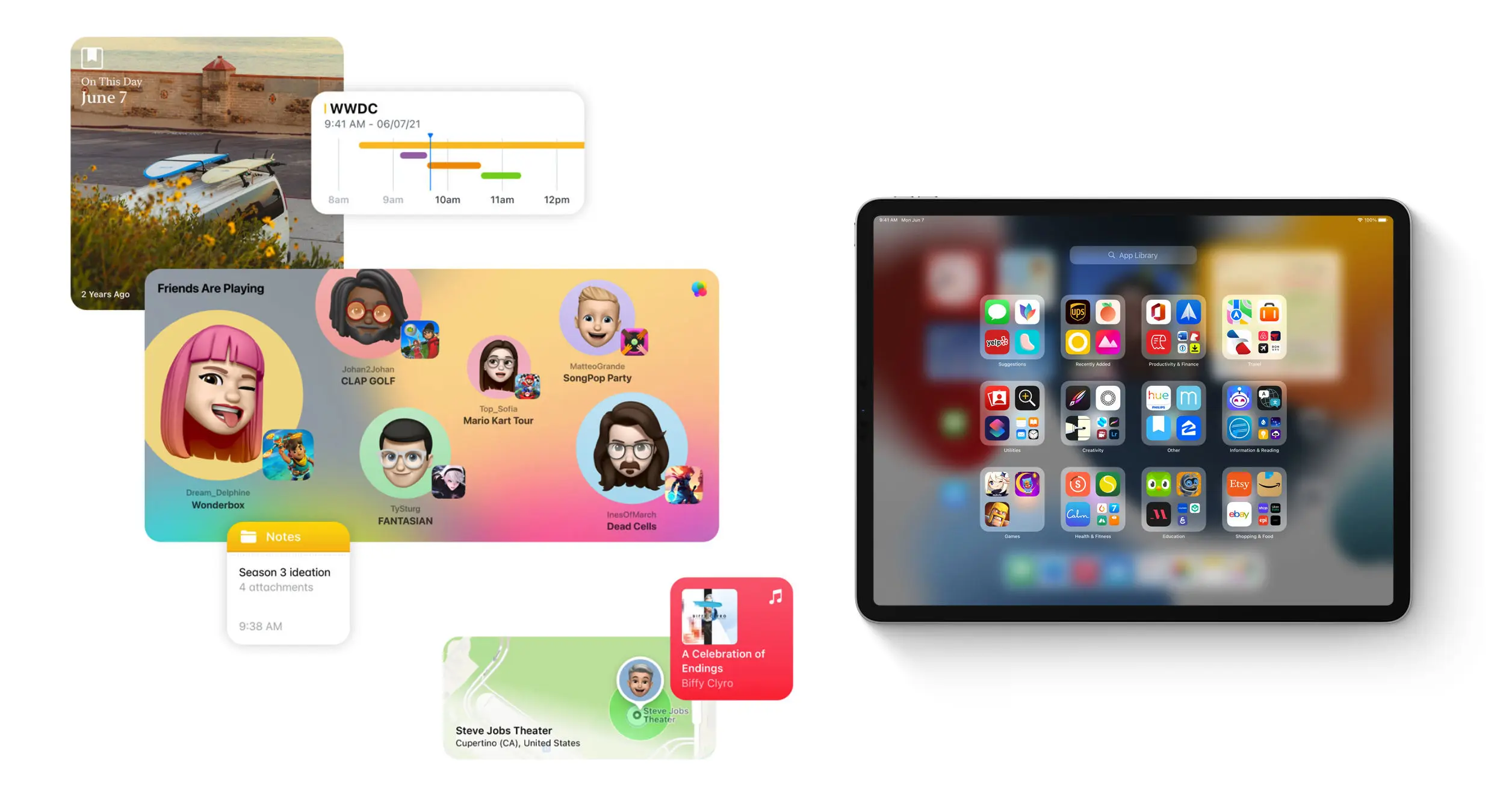 Widgets và App Library trên iPadOS 15