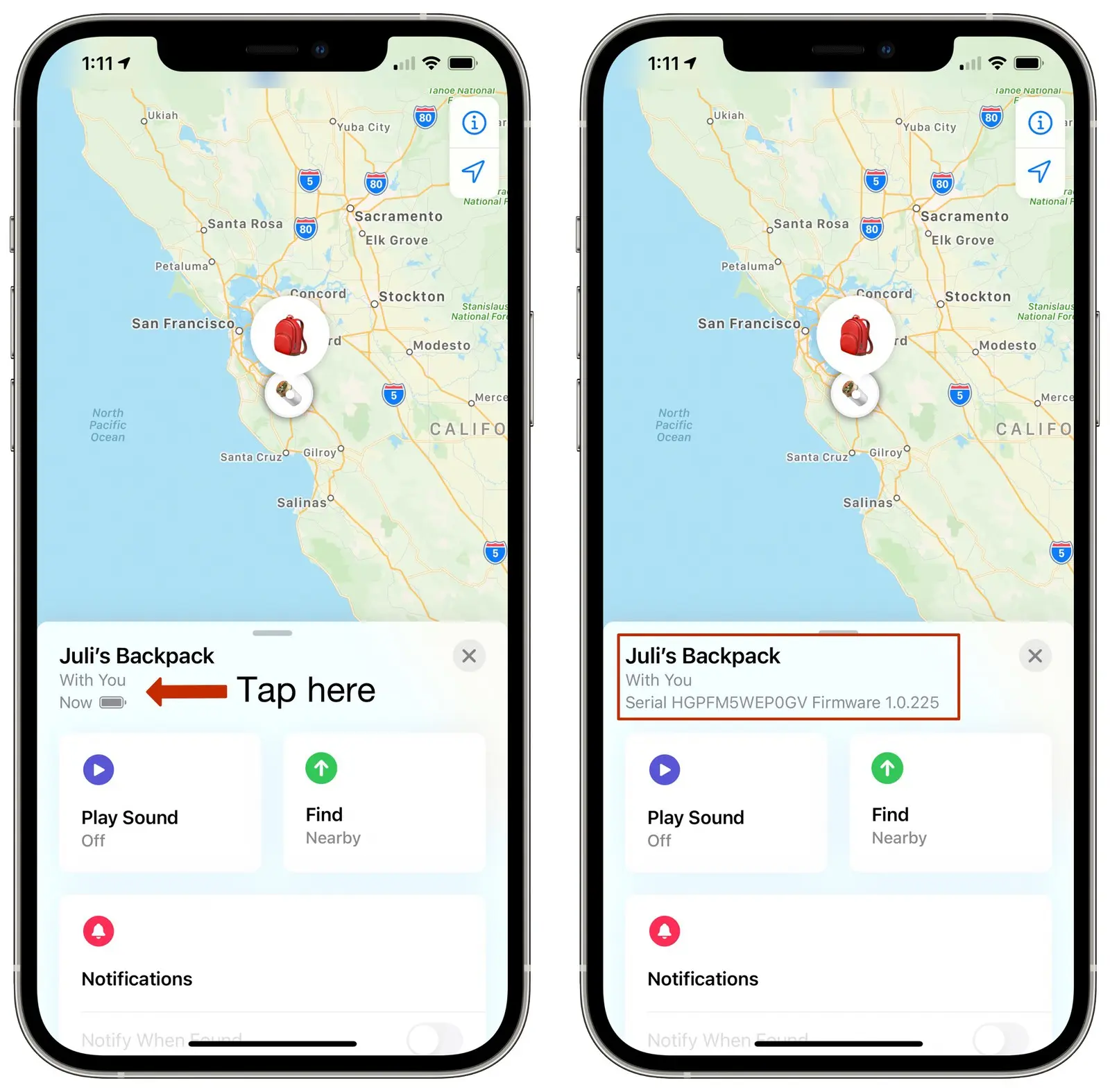 Cách kiểm ra Firmware của Apple AirTag