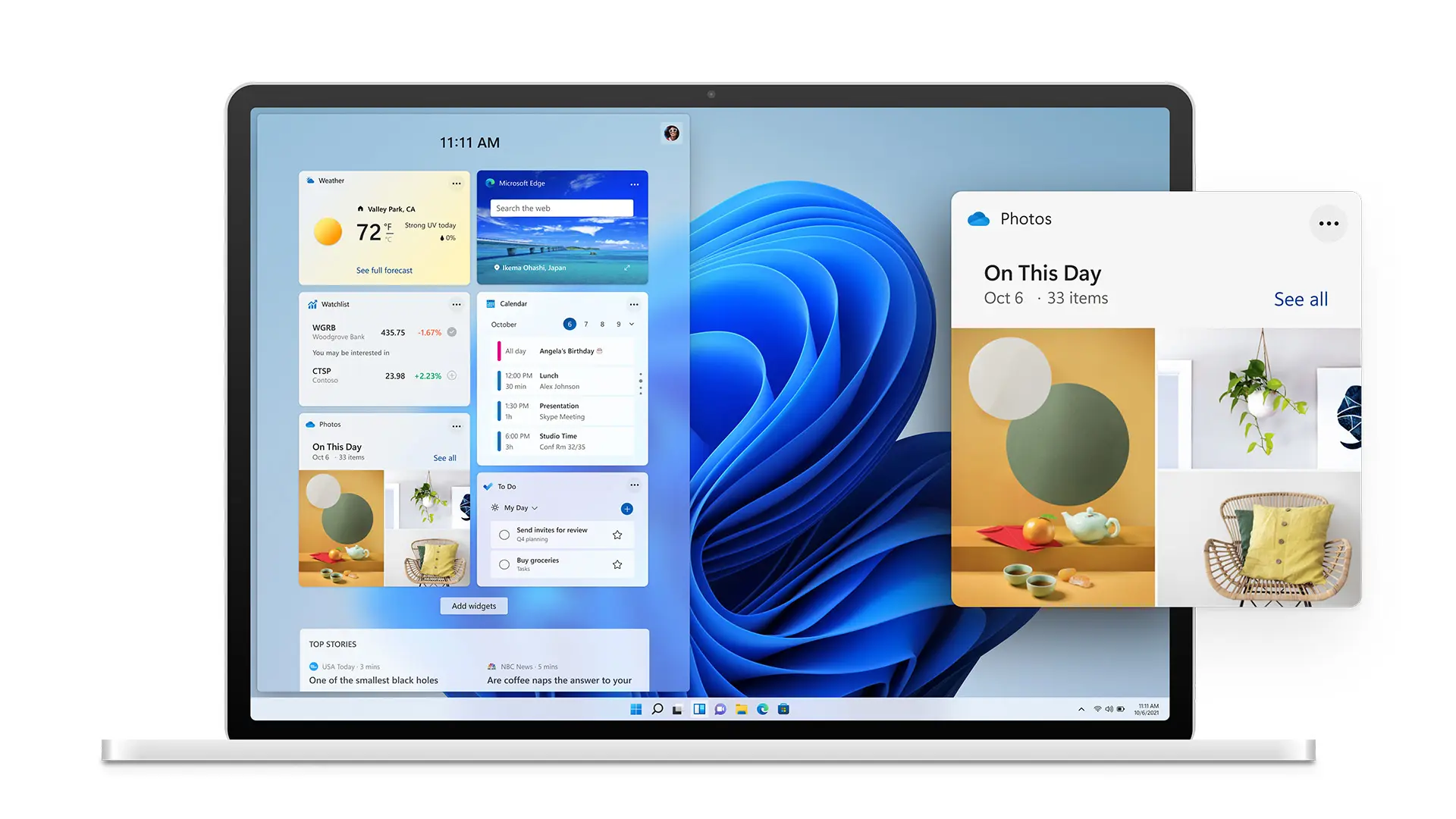 Windows Widget, Touch Gesture trên Windows 11
