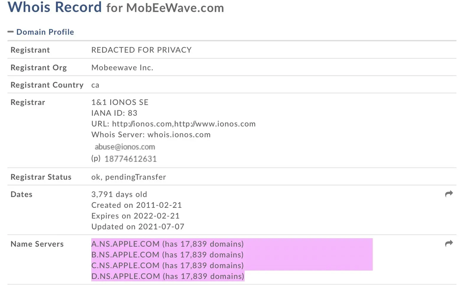 Apple chính thức sở hữu tên miền Mobeewave.com