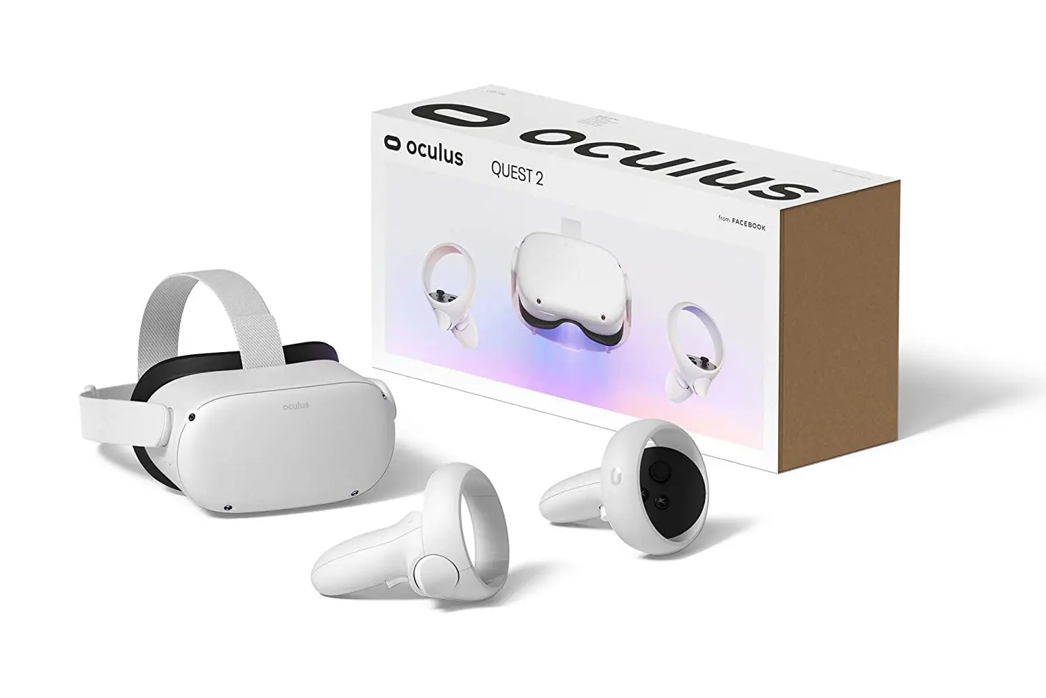 Kính thực tế ảo Oculus Quest 2 và hộp.