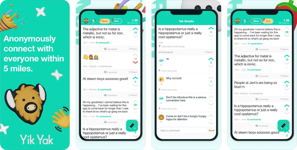 Mạng xã hội Yik Yak chính thức quay trở lại
