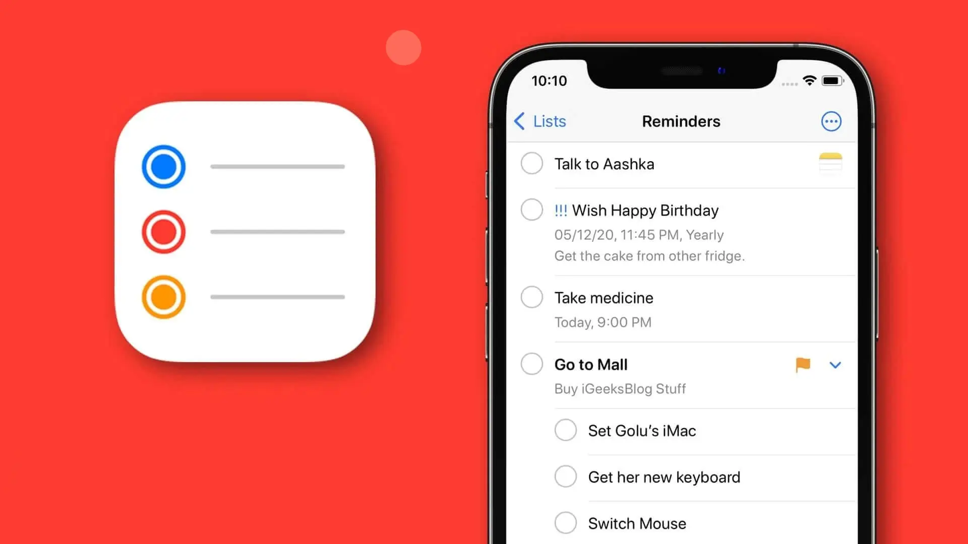 iOS 15: Những đổi mới trên ứng dụng nhắc nhở Reminders