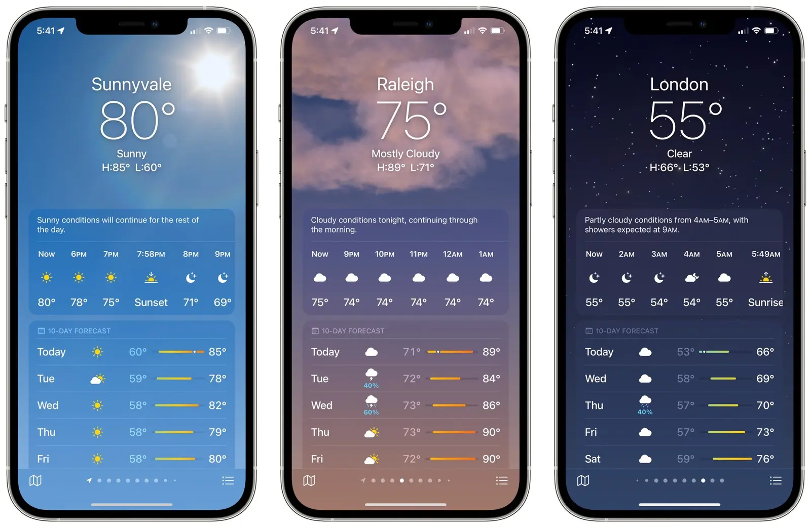 iOS 15: Những đổi mới trong ứng dụng Weather