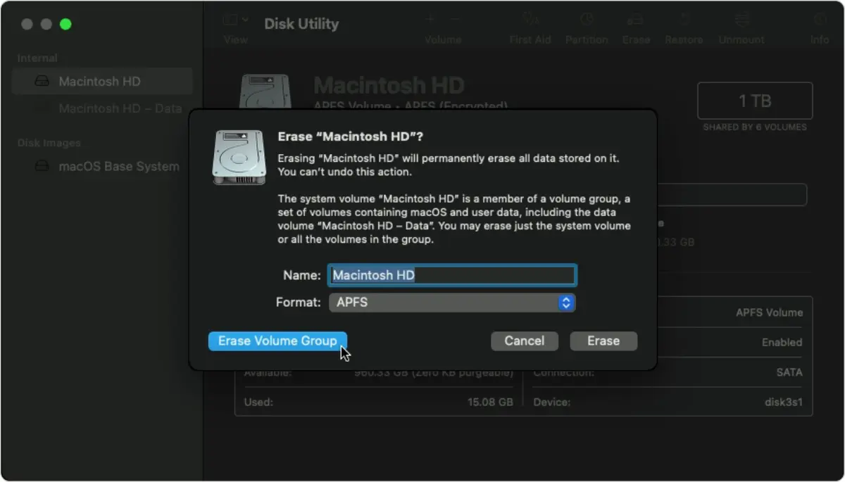 ontop.vn macos big sur recovery mode disk utility erase volume group 2