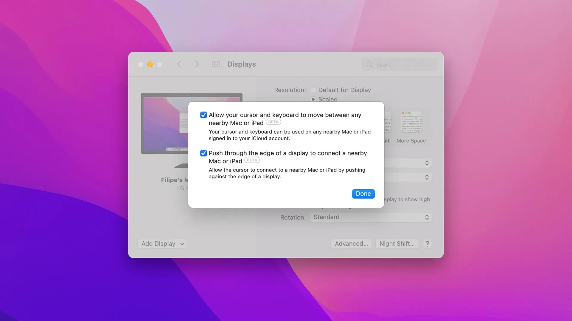 Những tính năng mới trên macOS Monterey Beta 10