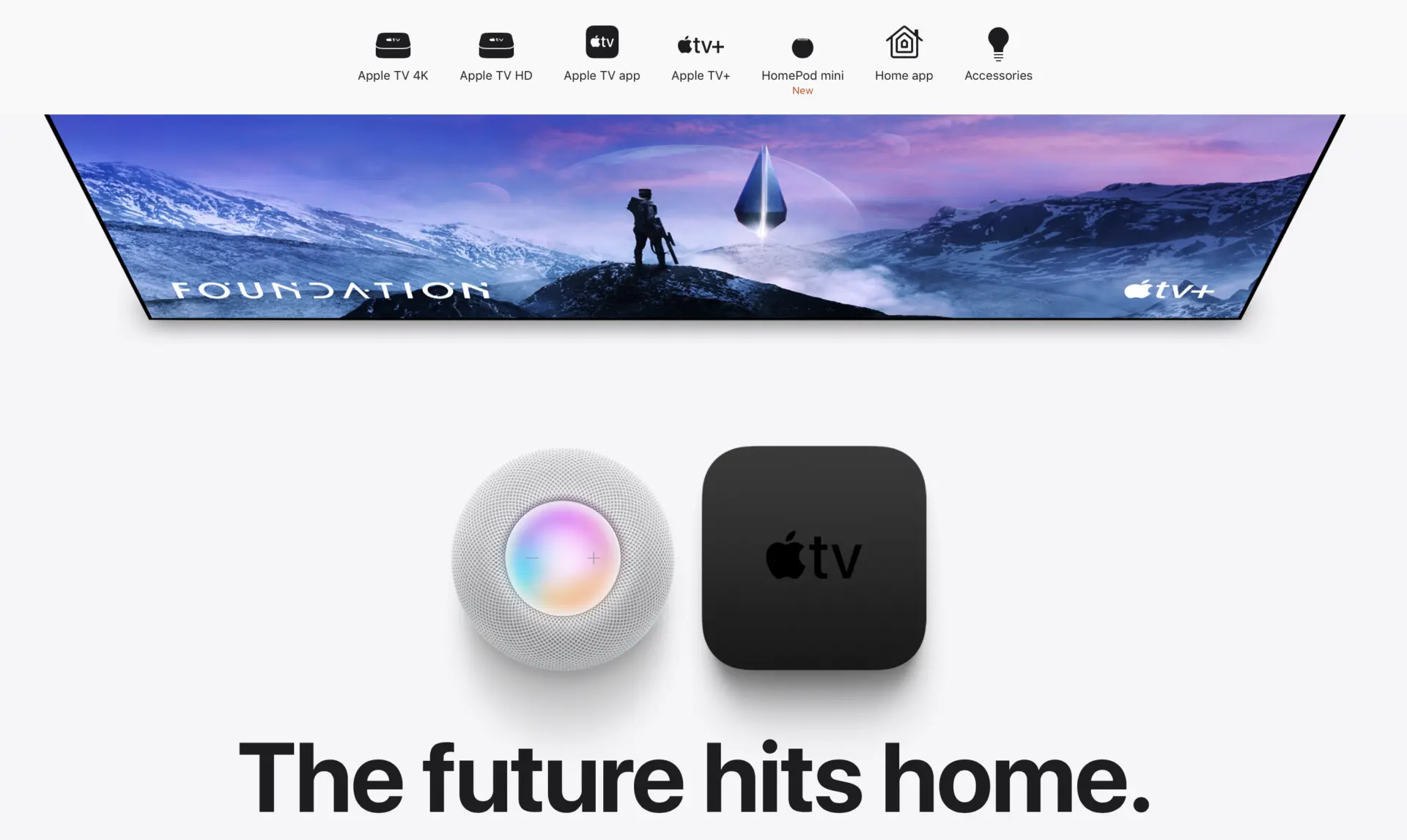 Apple tách mảng TV & Home thành một mảng riêng trên trang chủ