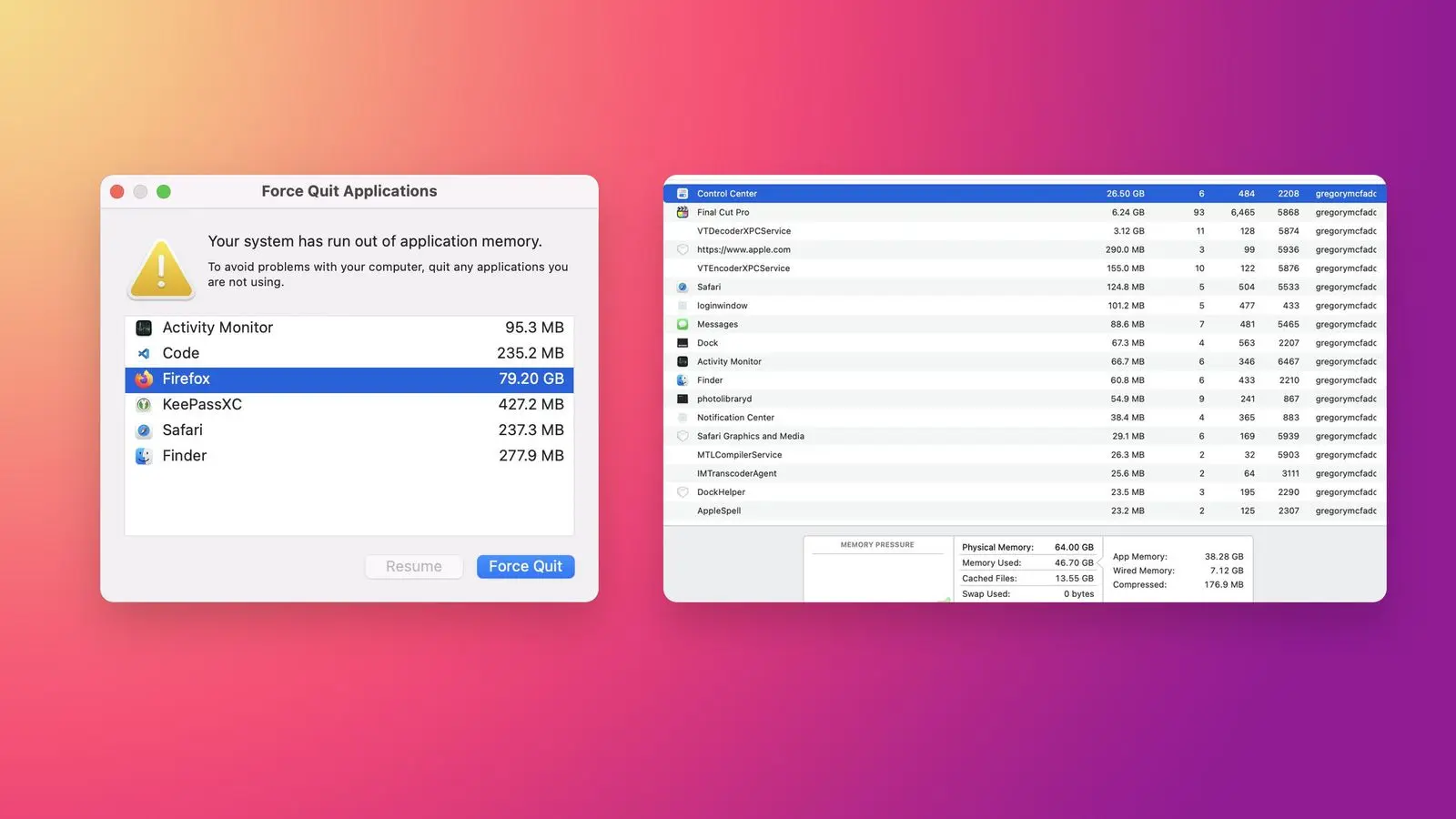 macOS Monterey bị lỗi tràn bộ nhớ Memory Leak