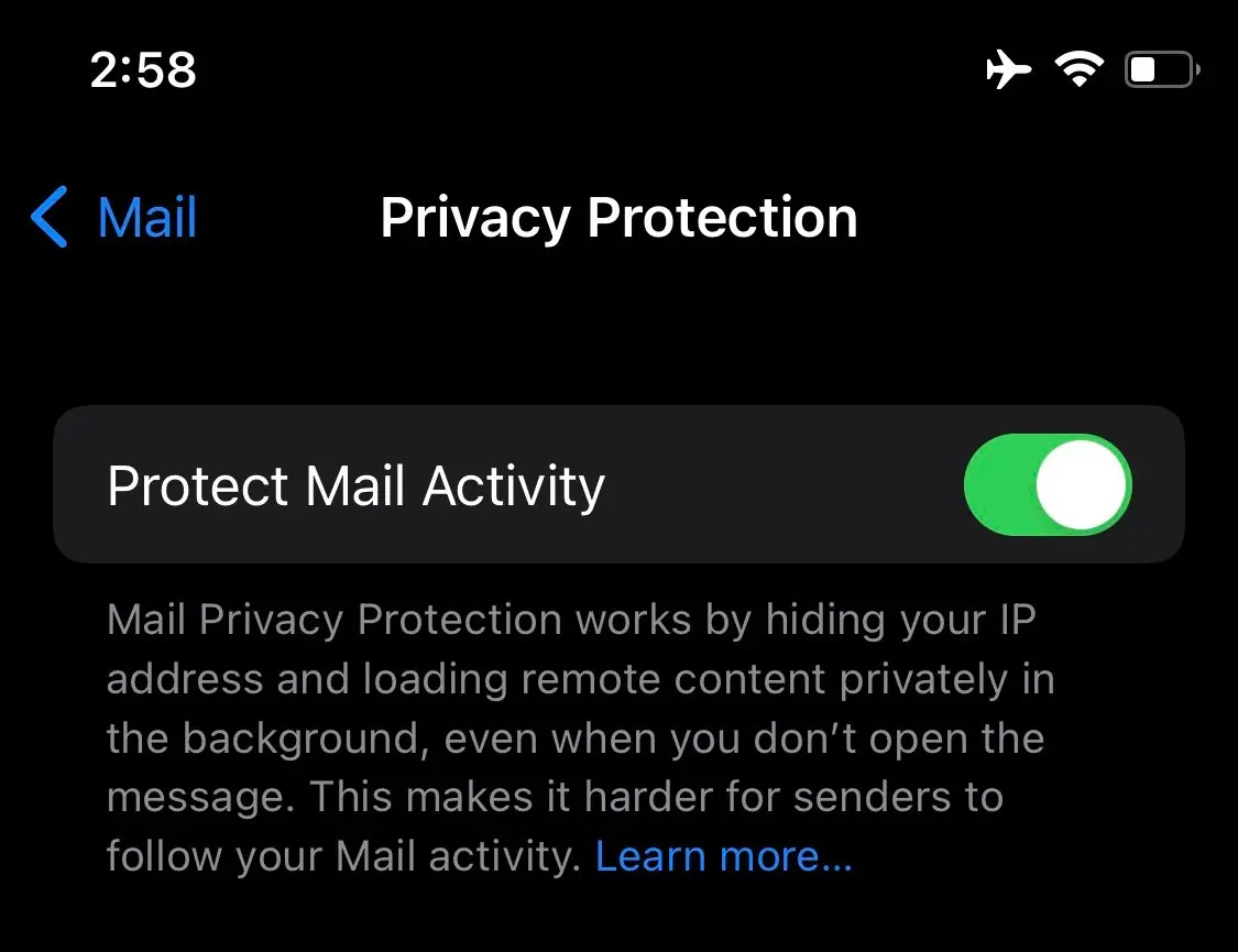 Mail Privacy Protection và iCloud Private Relay không hoạt động trên Apple Watch