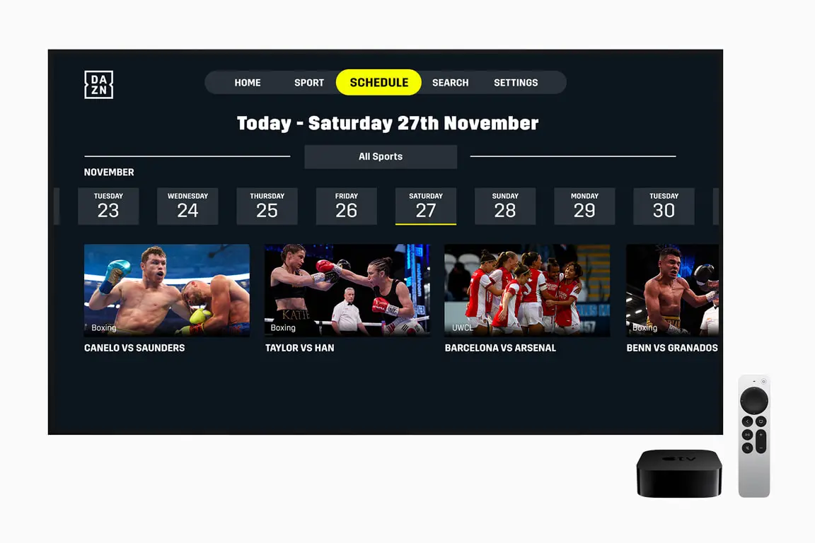 Apple TV App of the Year: DAZN, from DAZN Group