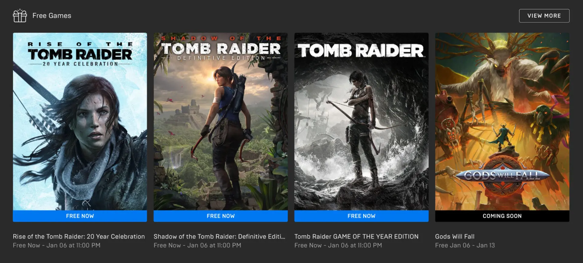 Epic Games đang tặng miễn phí bộ ba game Tomb Raider