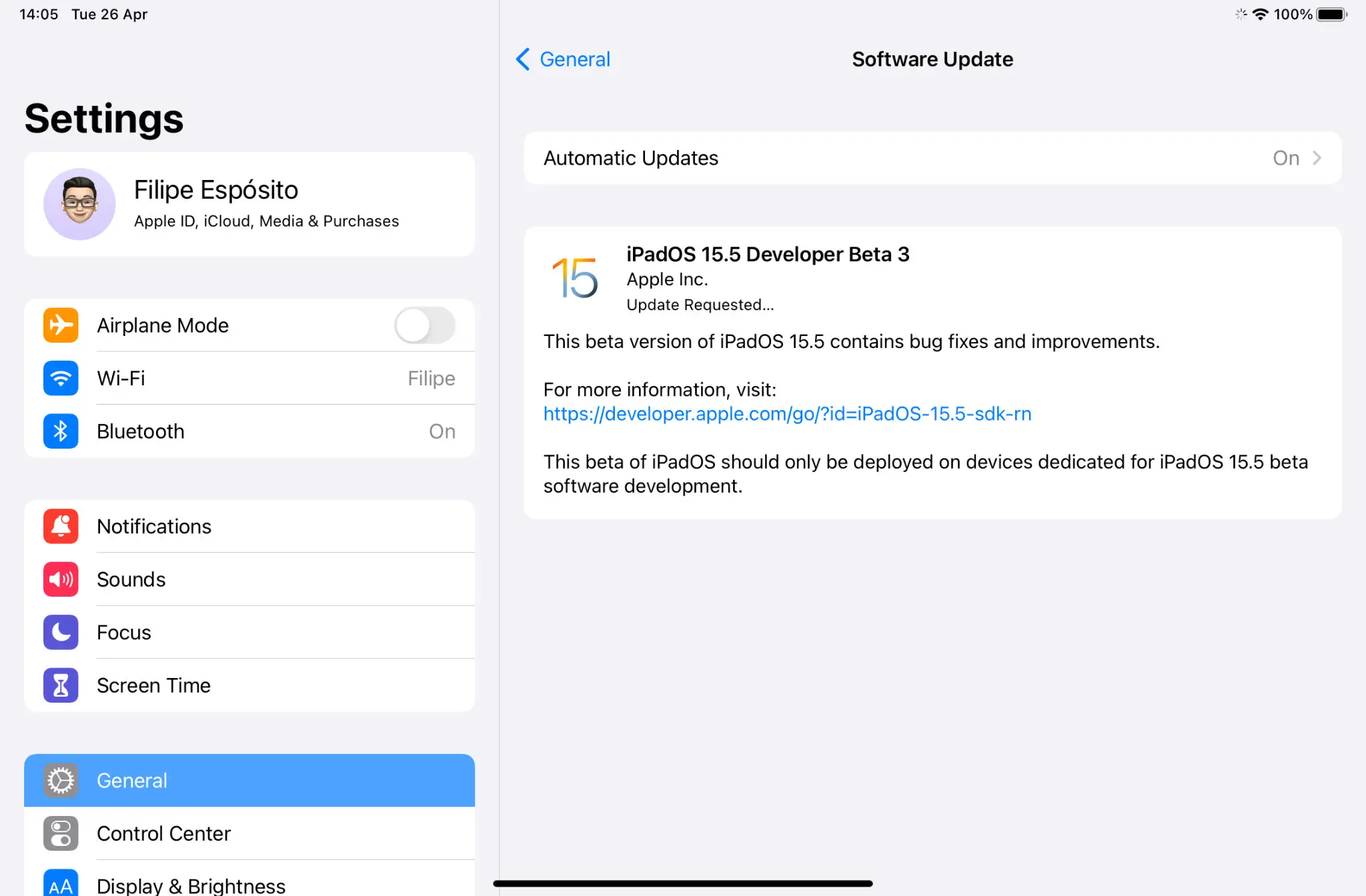 Apple phát hành iOS 15.5, iPadOS 15.5 beta 3 cho Developer