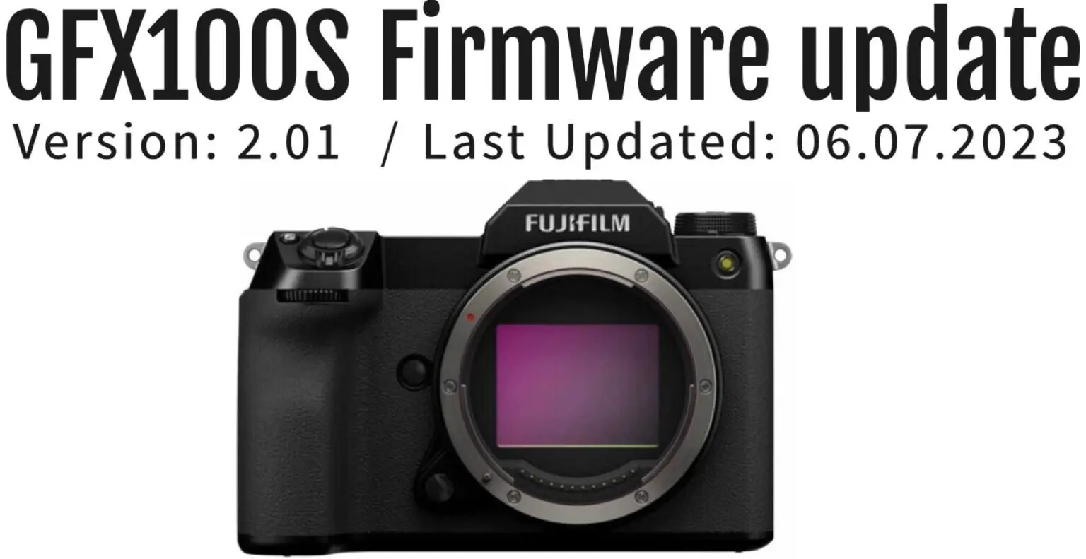 Fujifilm GFX100s firmware update