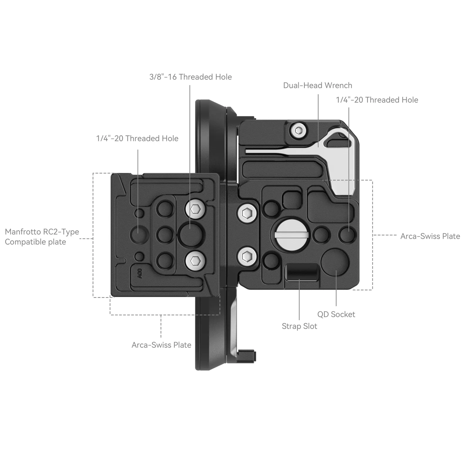 SmallRig Rotatable Mounting Plate Kit Canon EOS R5 R6 Ontop.vn 5