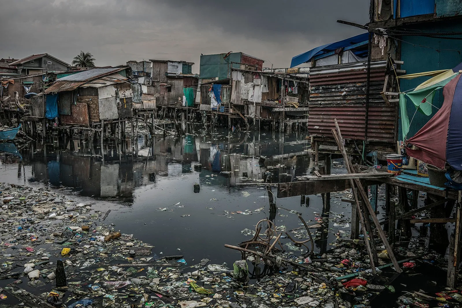 Plastic accumulates in the Tullahan River delta a former mangrove shortly before it empties into Manila Bay and eventually the South China Sea 1