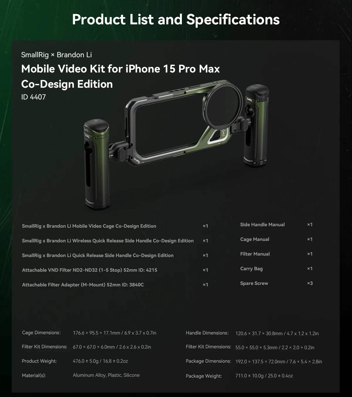 SmallRig x Brandon Li Mobile Video Cage for iPhone 15 Pro Max ONTOP.vn 10