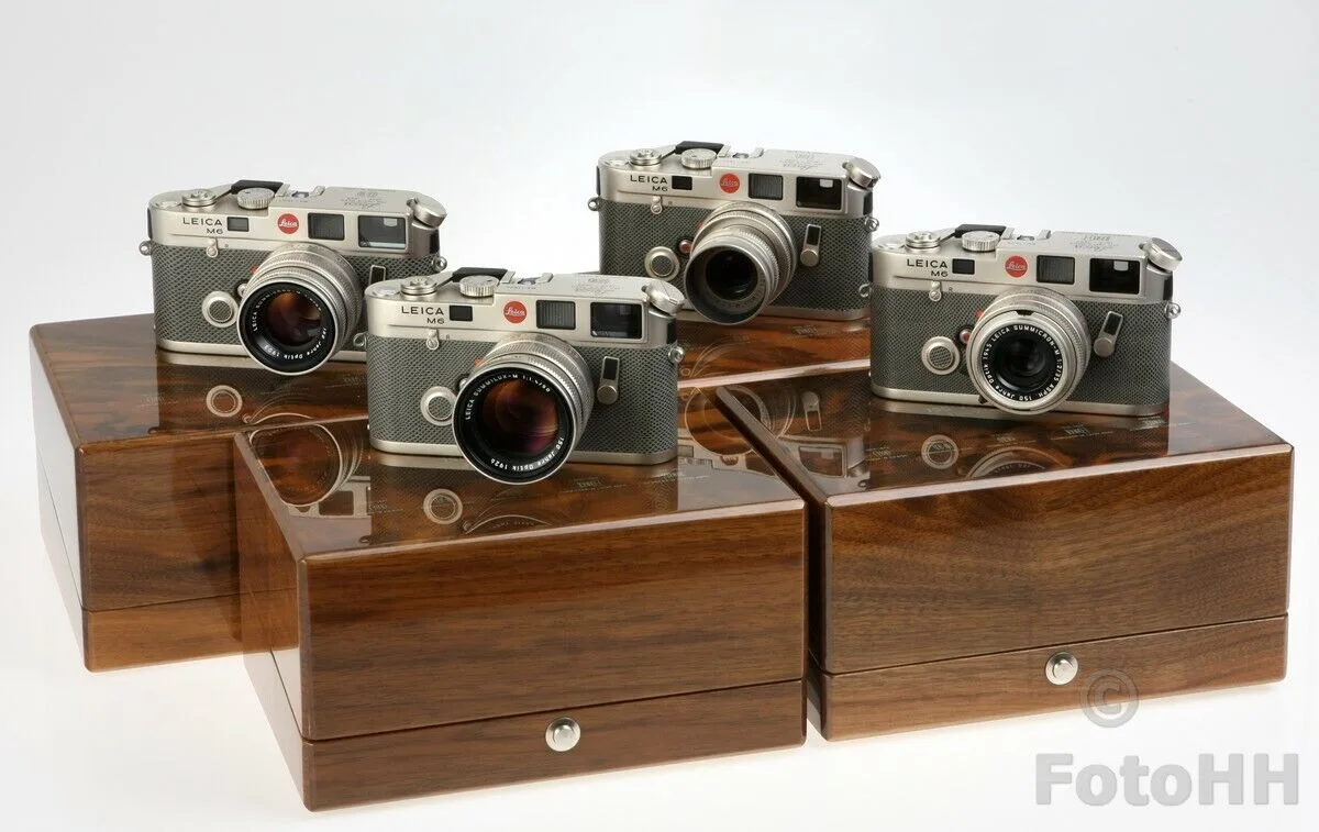 rare four piece platinum Leica M6 150 Jahre Optik limited edition cameras 2.jpg